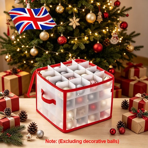 Clear christmas bauble storage - clear,