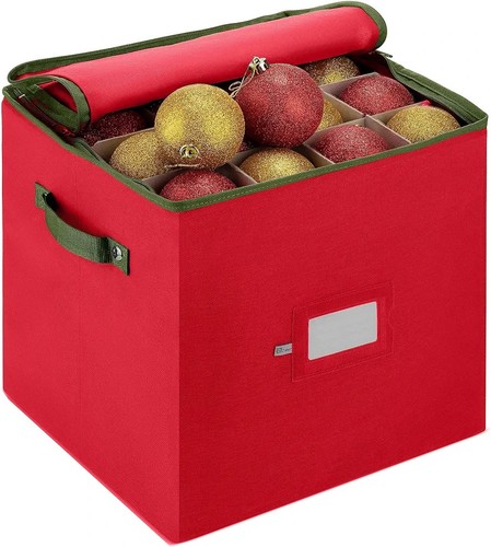 Red bauble storage box - 64,