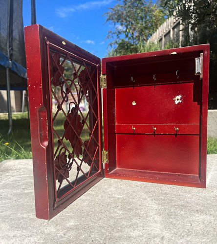 Vintage wooden key cabinet - vintage,