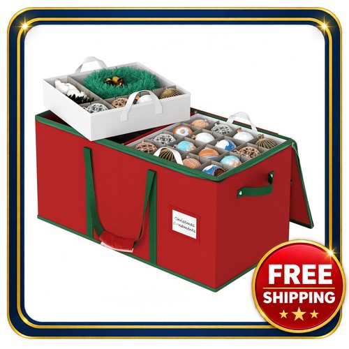 Christmas ornament storage box - christmas,