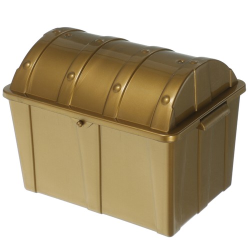 Plastic treasure chest pirate - plastic,