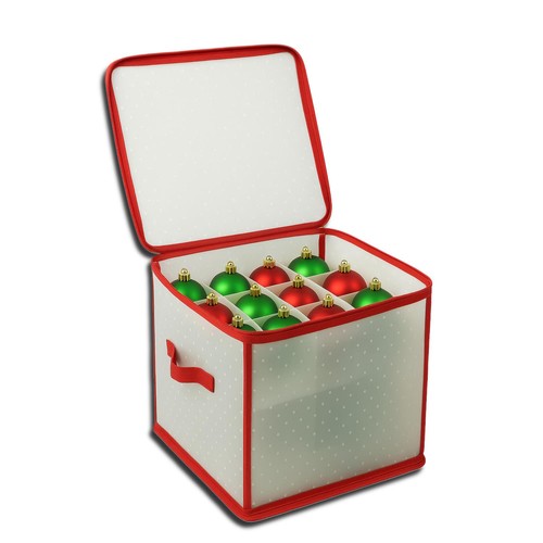 Clear christmas bauble storage - christmas,