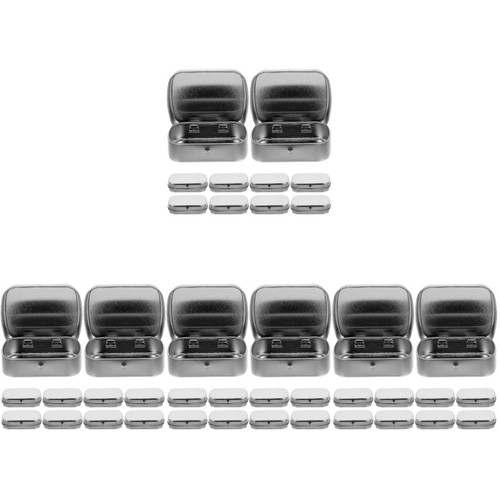 Reusable silver metal tin with - metal,